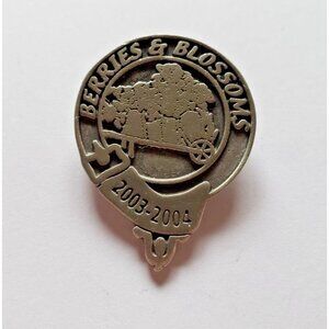 Berries & Blossoms 2003-2004 Silver Tone Metal Brooch Pin